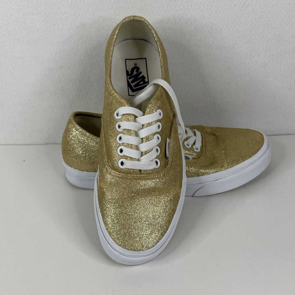 VANS Golden Glitter Shoes Womens 8.5 Men 1225